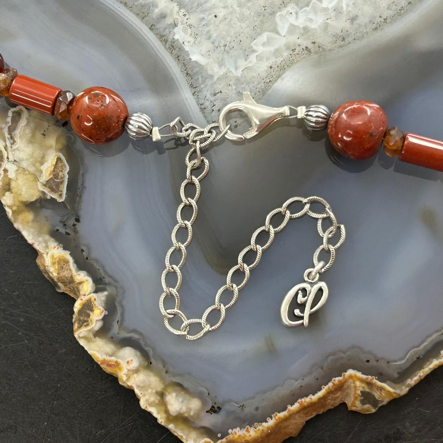 Carolyn Pollack Southwestern Style Sterling Silver Multi Stone Beads Necklace For Women