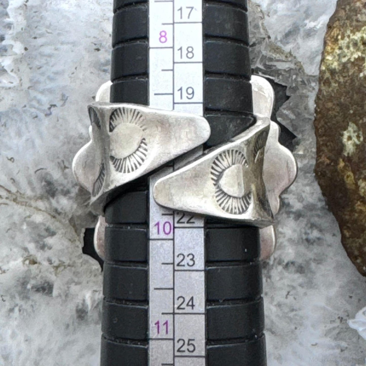 Native American Sterling Silver Turquoise &Spiny Oyster Adjustable Cluster Ring For Women