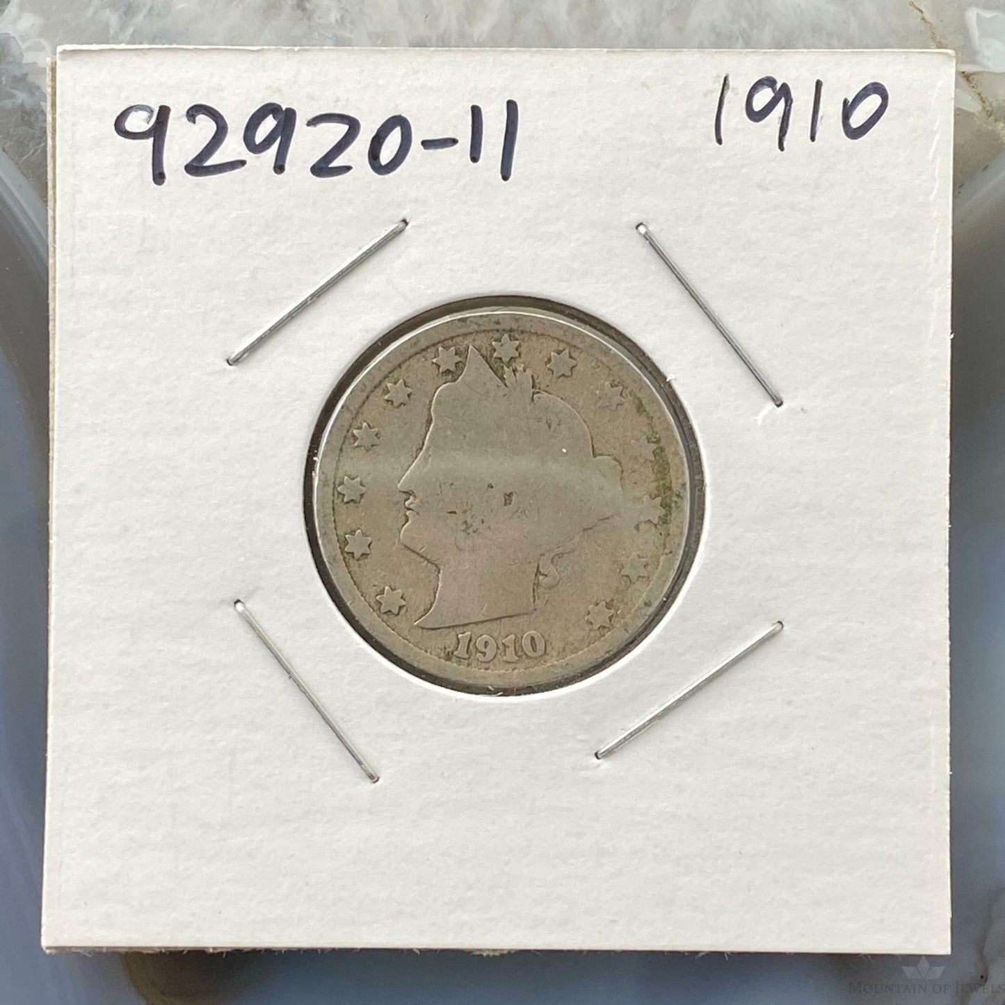 1910 US 5 Cents Liberty Head Nickel Antique Collectible Coin #92920-11