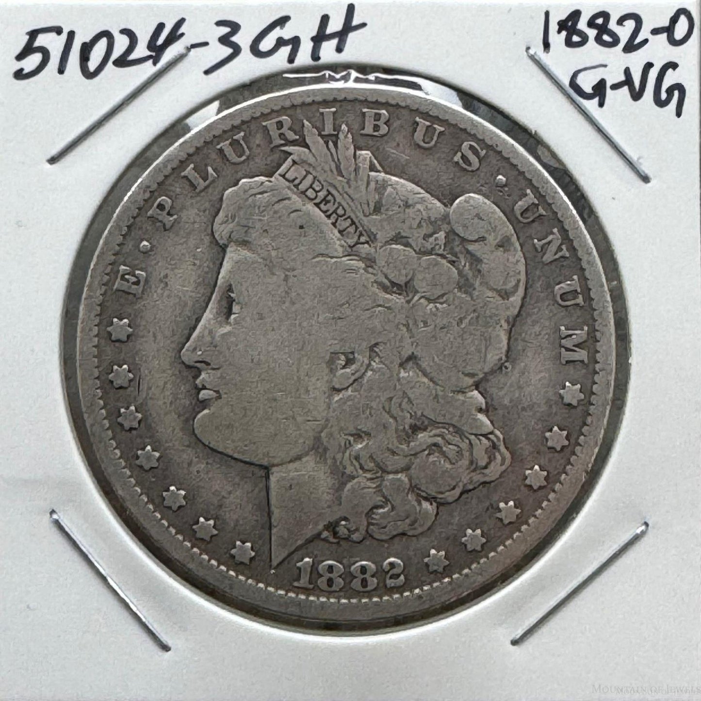 1882-O US 90% Morgan Silver Dollar G-VG #51024-3GH