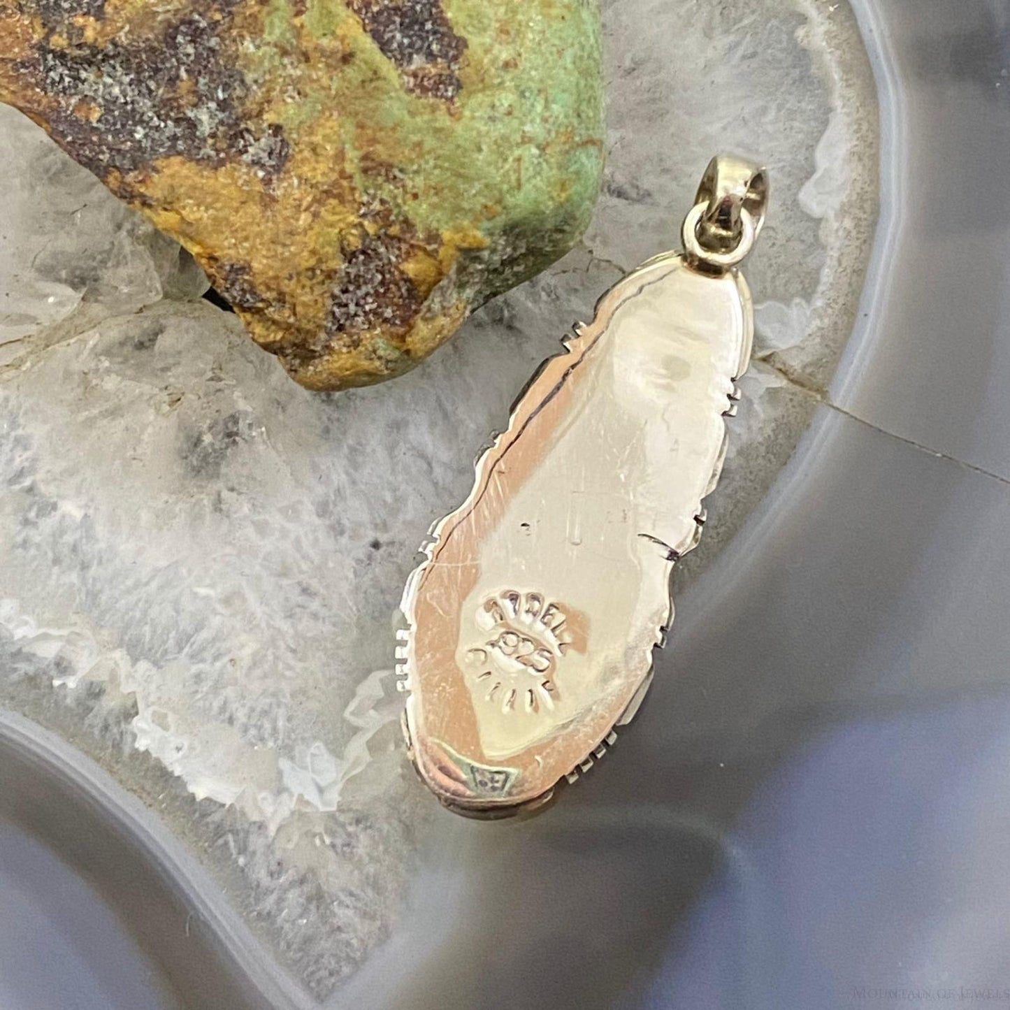 Wydell Billie Sterling Silver Turquoise Channel Inlay Unisex Pendant