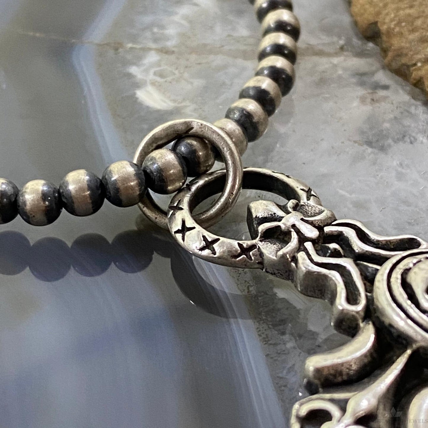 Sterling Silver Gothic Cross with a Skull Unisex Pendant