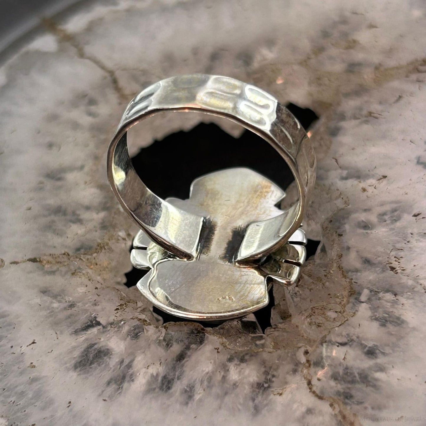 Sterling Silver Southwestern Style Teardrop Purple Rain Ring Size 8.5 For Women