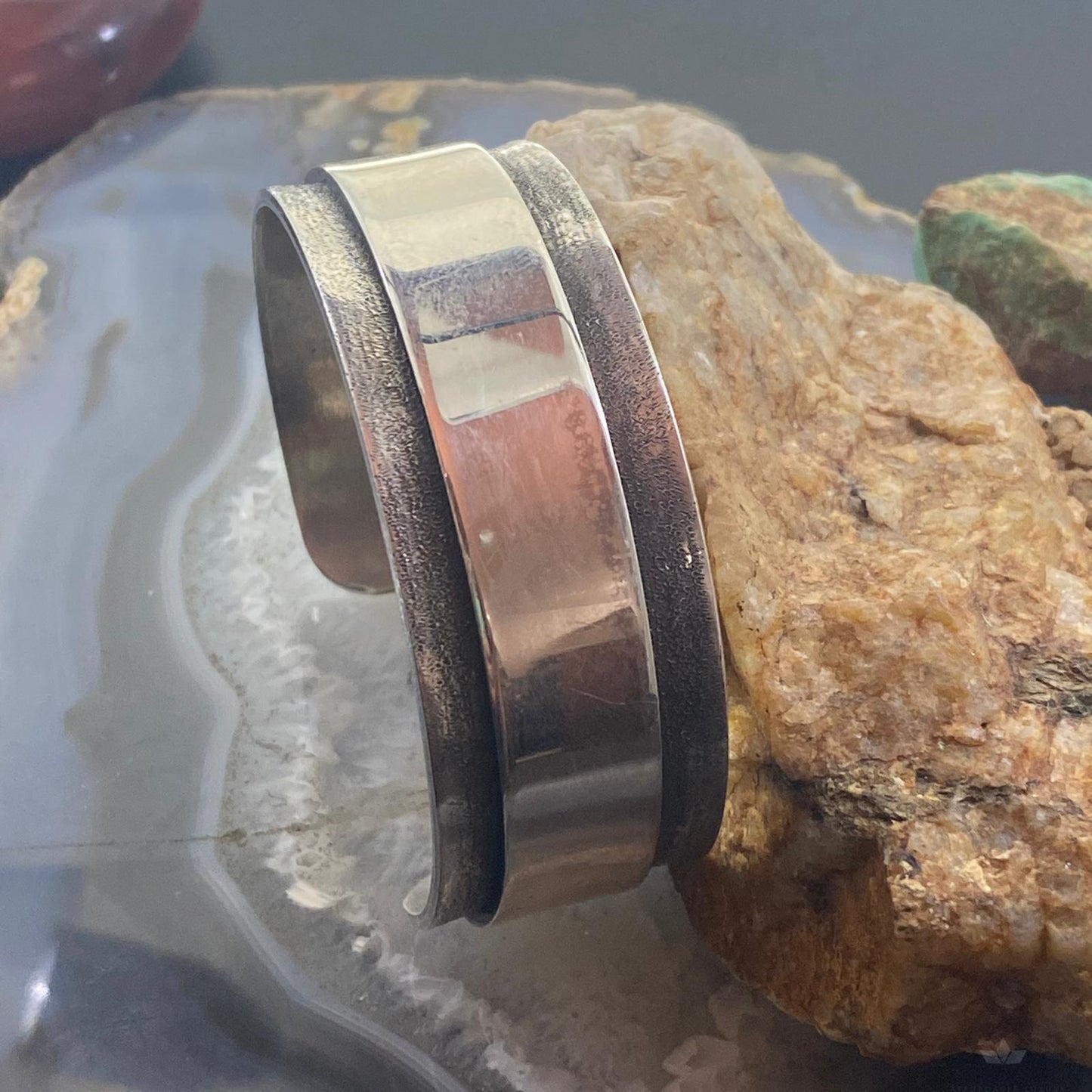 Tawney Cruz-Willie Vintage Sterling Silver Heavy Overlay Unisex Cuff Bracelet