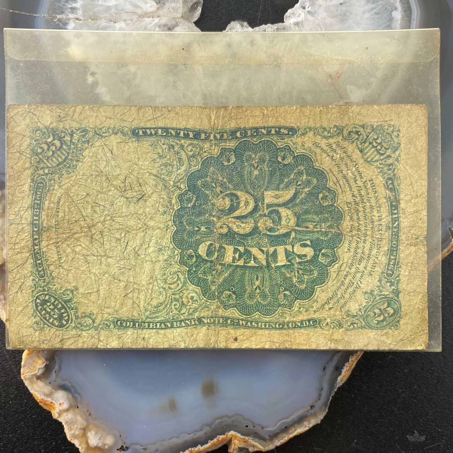 1864 USA 25c Cents Fractional Currency Banknote Collectible
