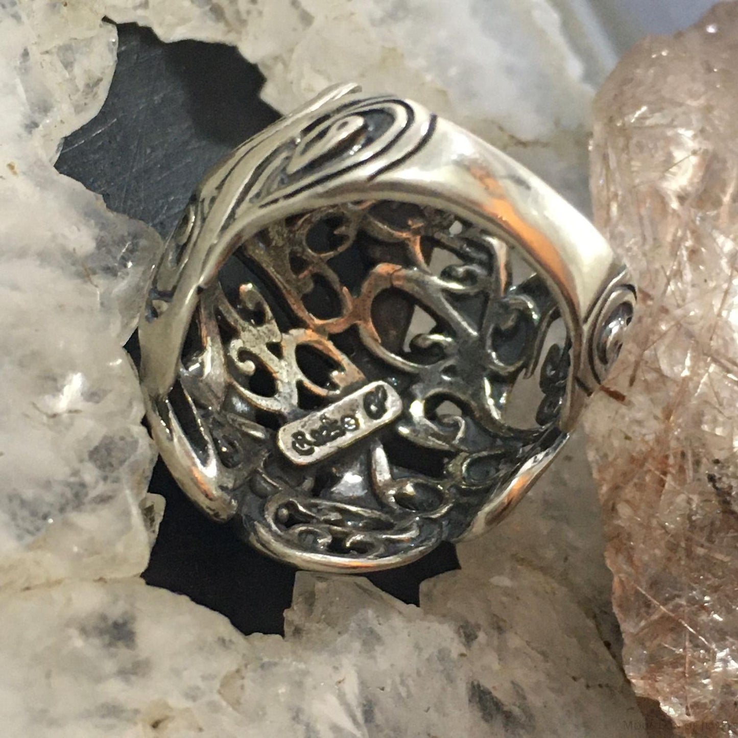 Carolyn Pollack Southwestern Style Sterling Silver Decorated Ring For Women