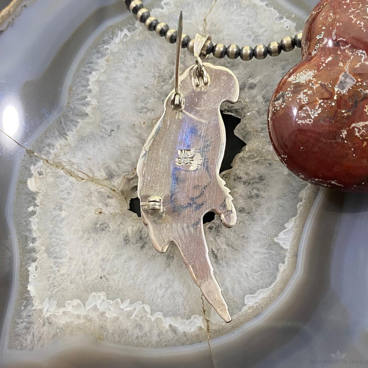Sterling Silver Signed Parrot Brooch/Pendant For Women