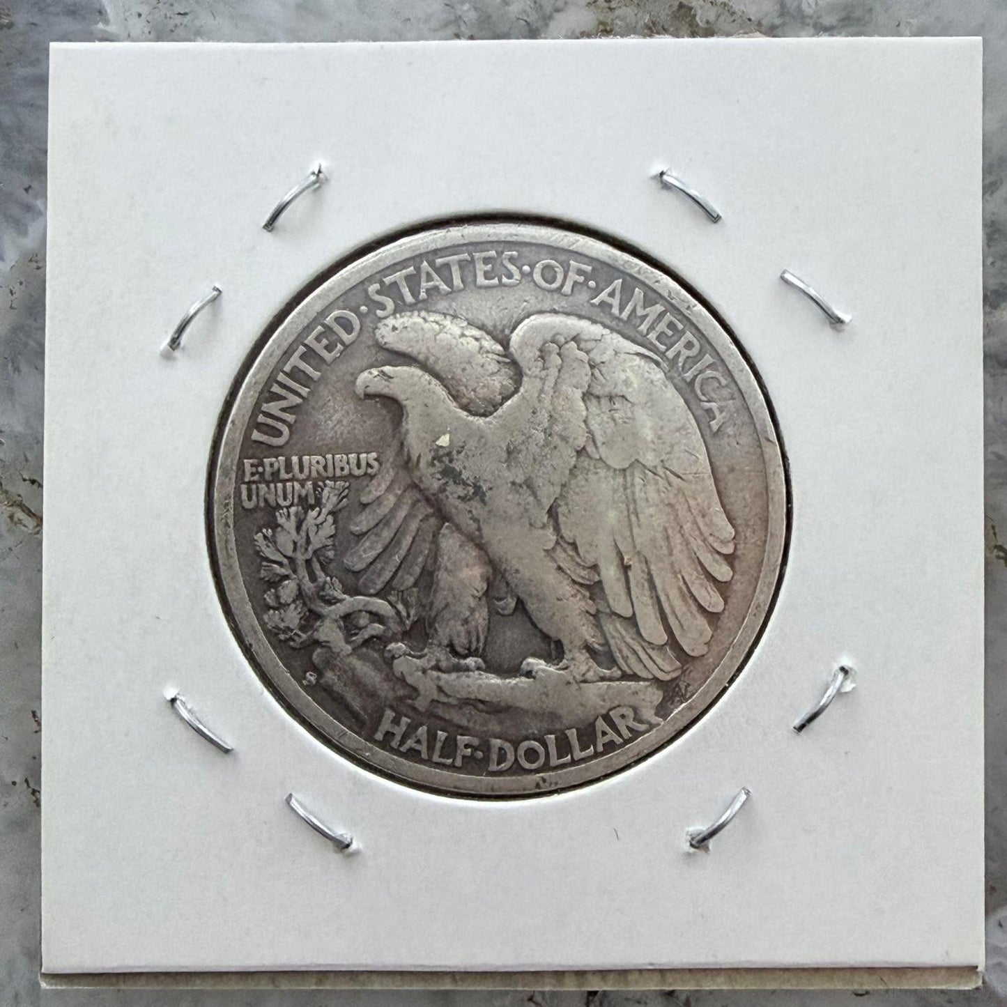 1943-S US Walking Liberty Half Dollar 90% Silver F-VF #121725-8E