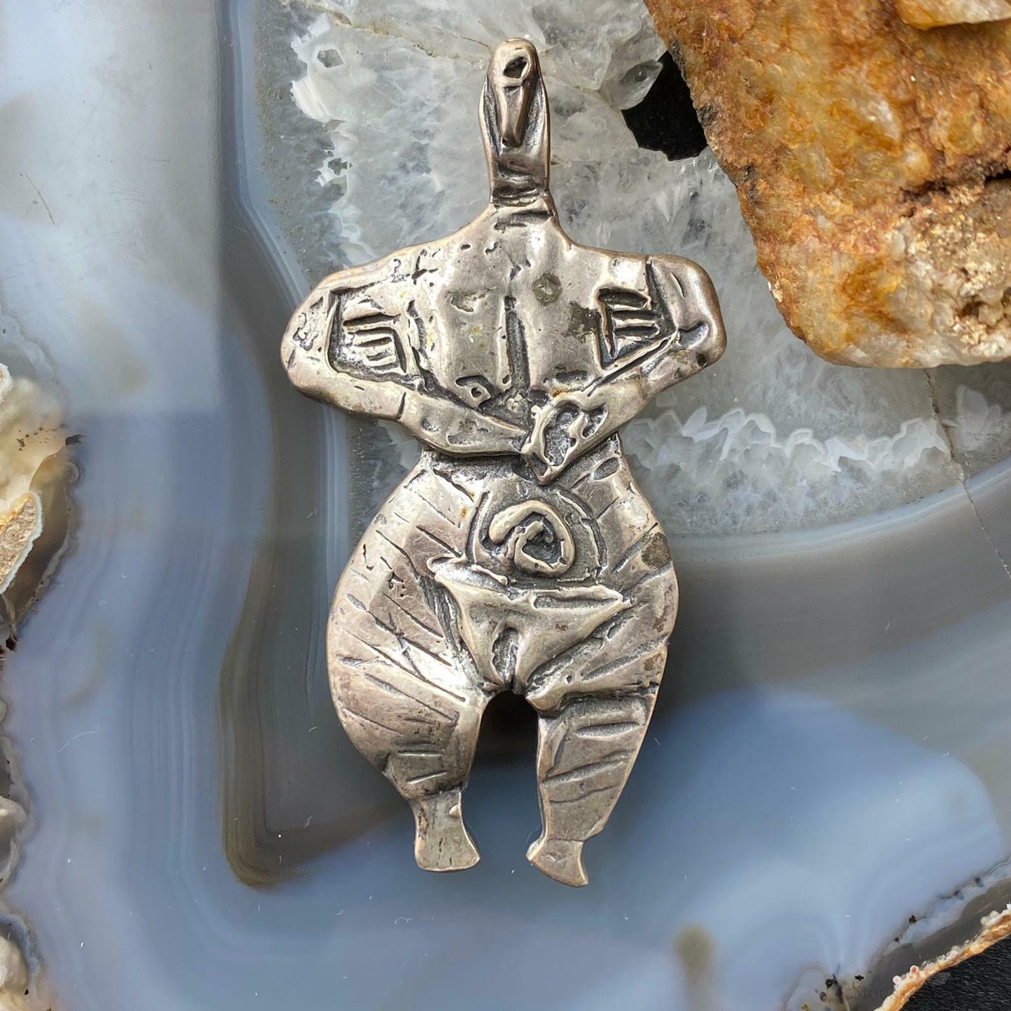 Silver Women Figure Artistic Unique Brooch