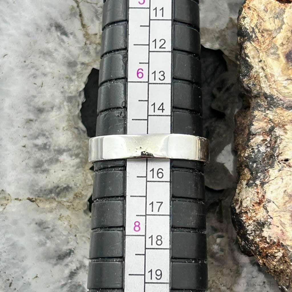 Sterling Silver Southwestern Style Teardrop Charoite Ring Size 7 For Women