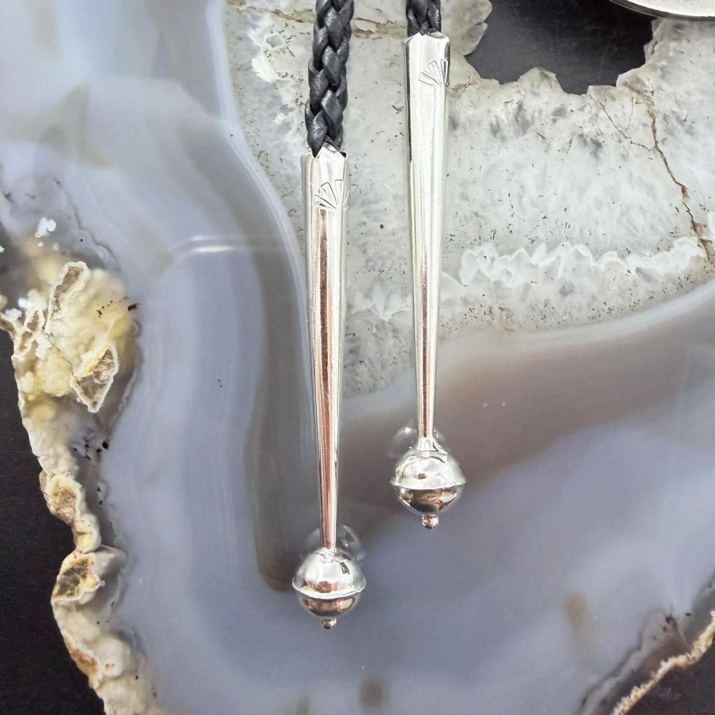 Vintage Hopi Native American Sterling Silver Man in the Maze Bolo Tie For Men