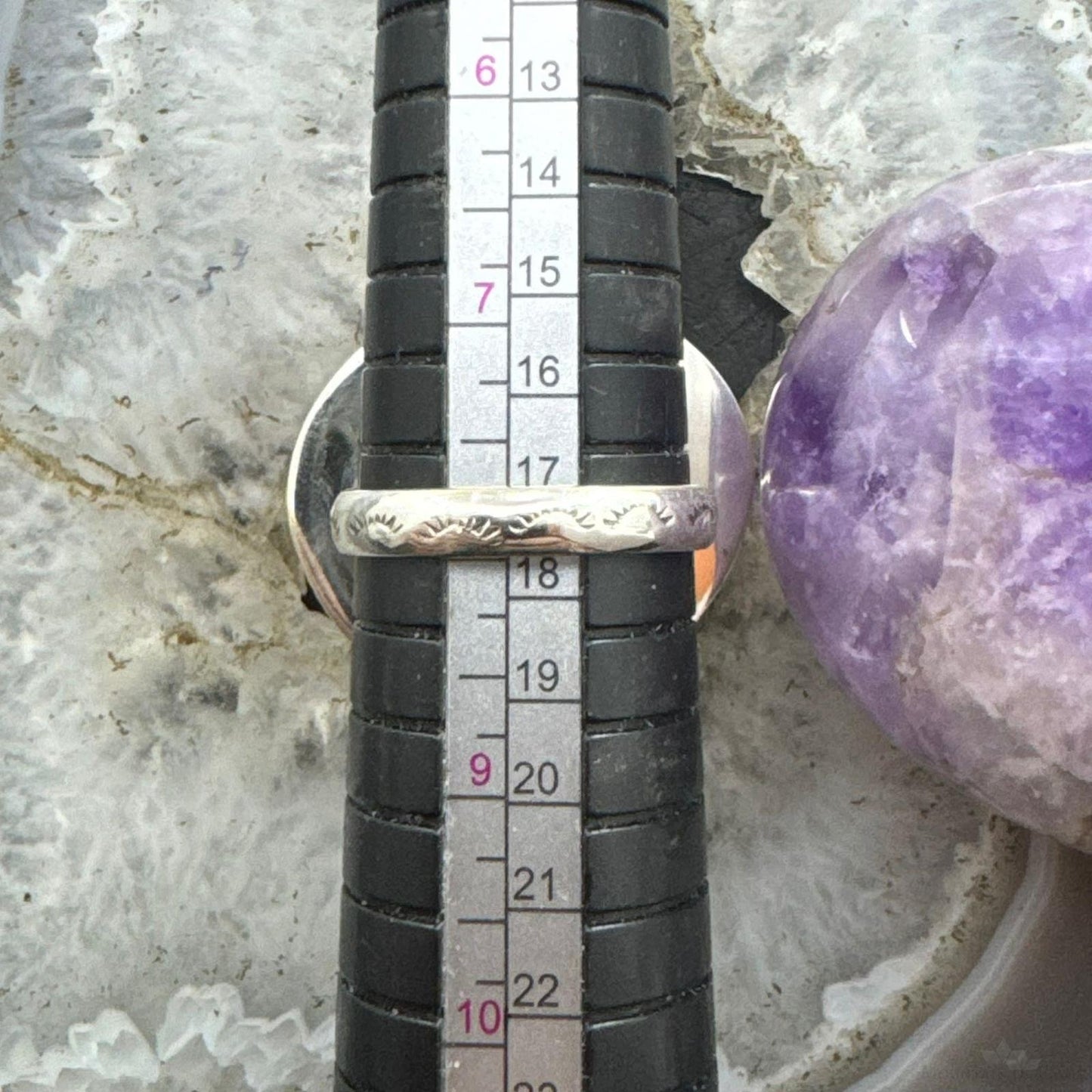 Sterling Silver Southwestern Style Pink Quartz Heart Ring For Women