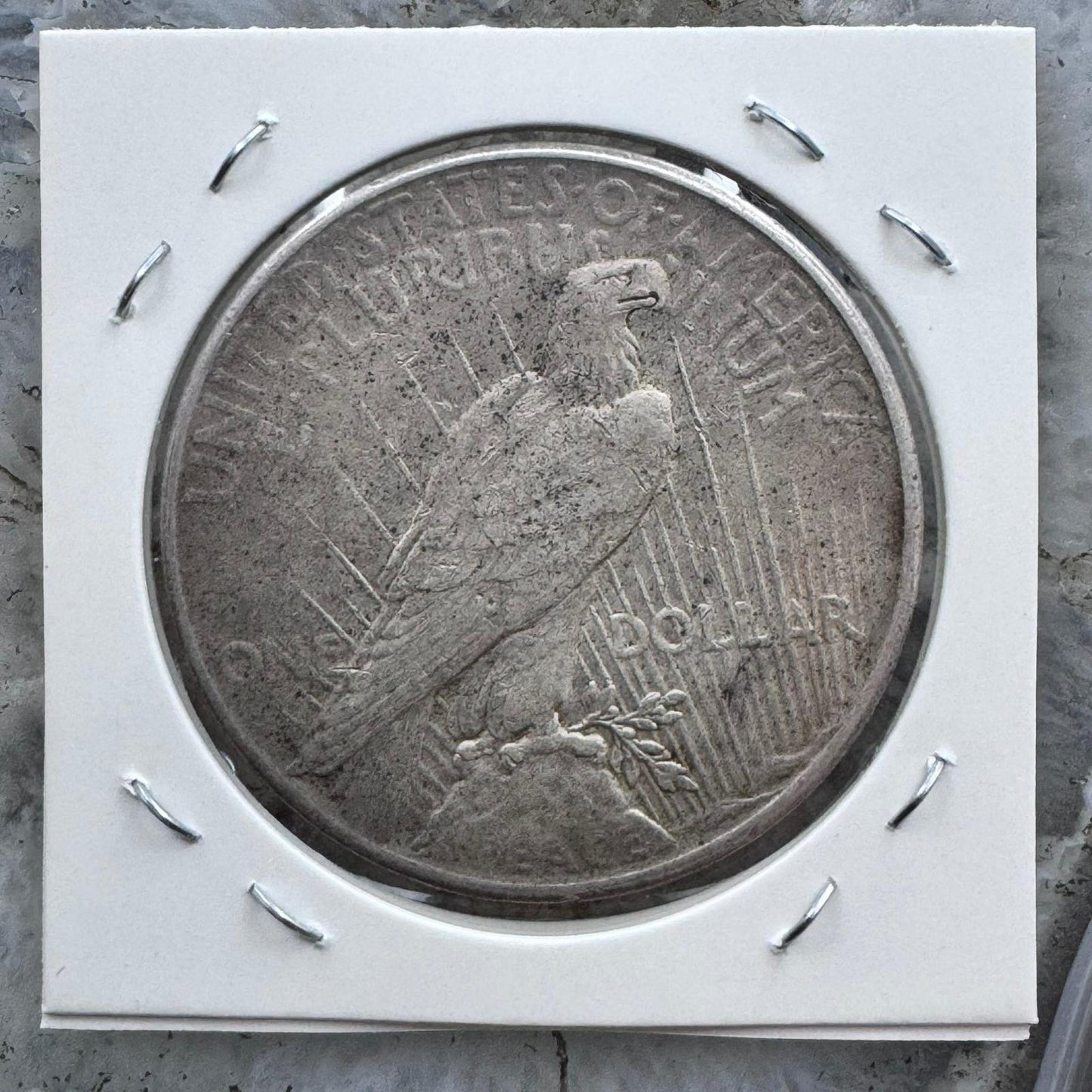 1925 US 90% Peace Silver Dollar F-VF #61325-4OX