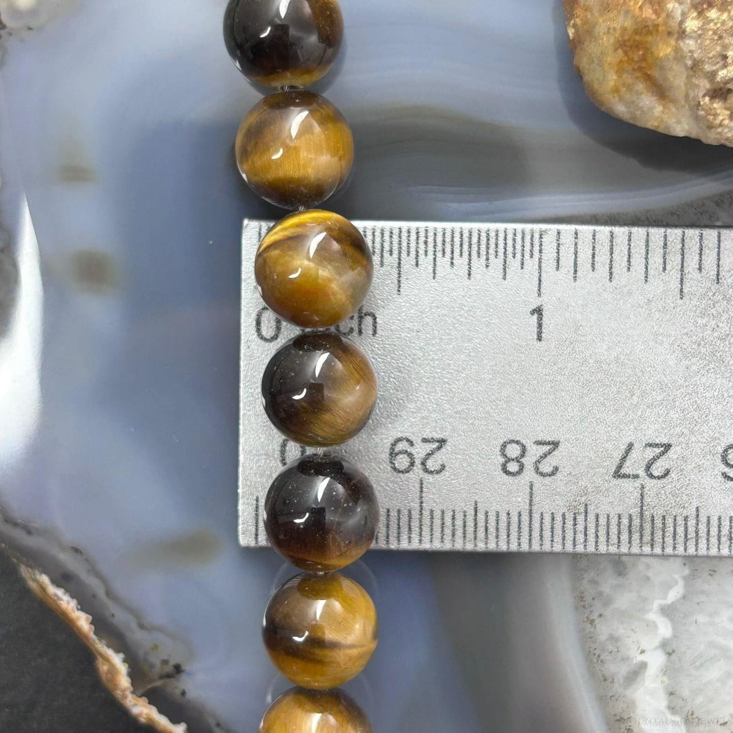 Carolyn Pollack Sterling Silver Tiger's Eye Beaded w/Horse Head Clasp Bracelet For Women