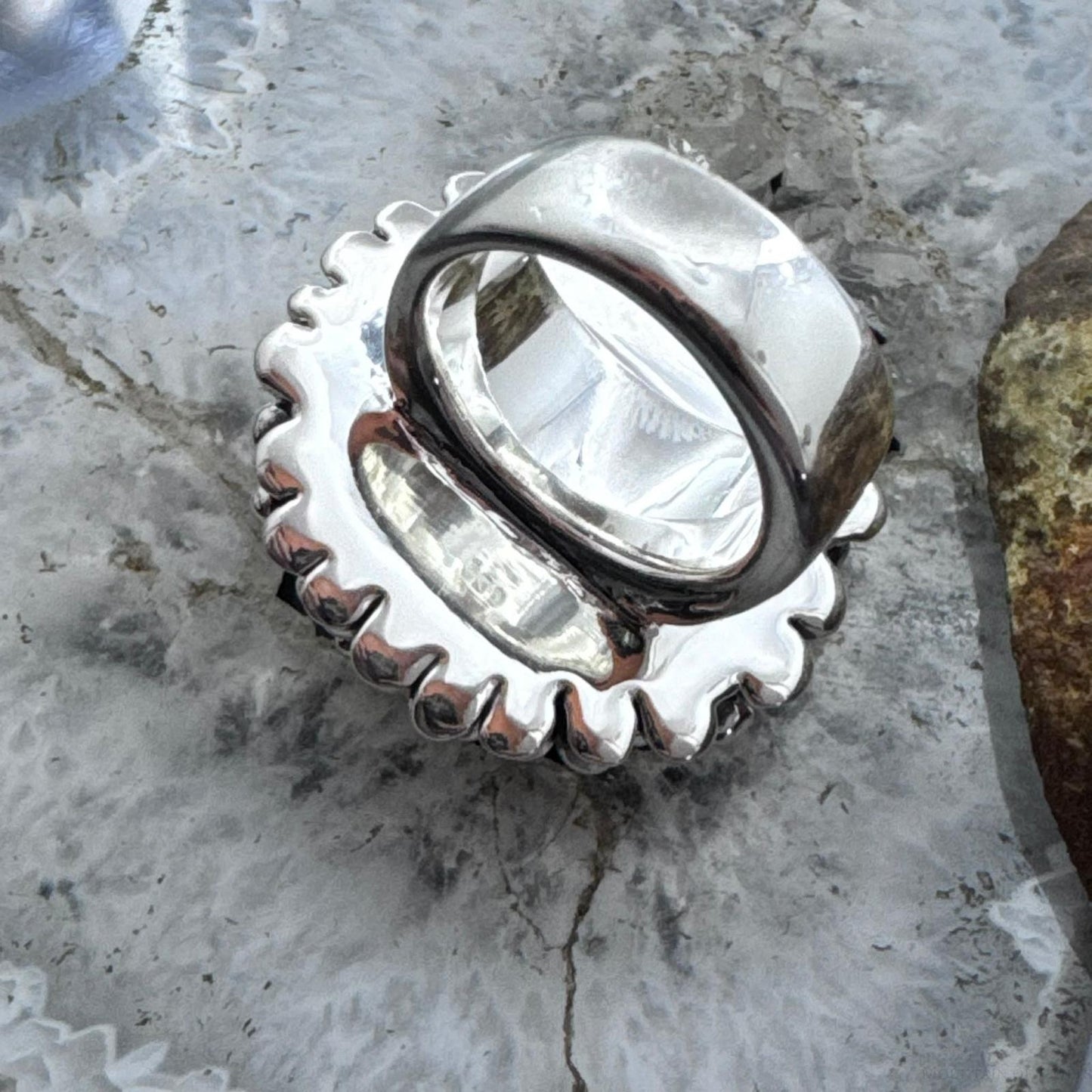 Sterling Silver Electroform Multi Ball Dome Fashion Ring For Women, Taxco Mexico