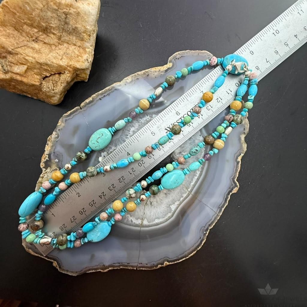 Carolyn Pollack Turquoise & Multi Stone Beaded 36" Necklace For Women