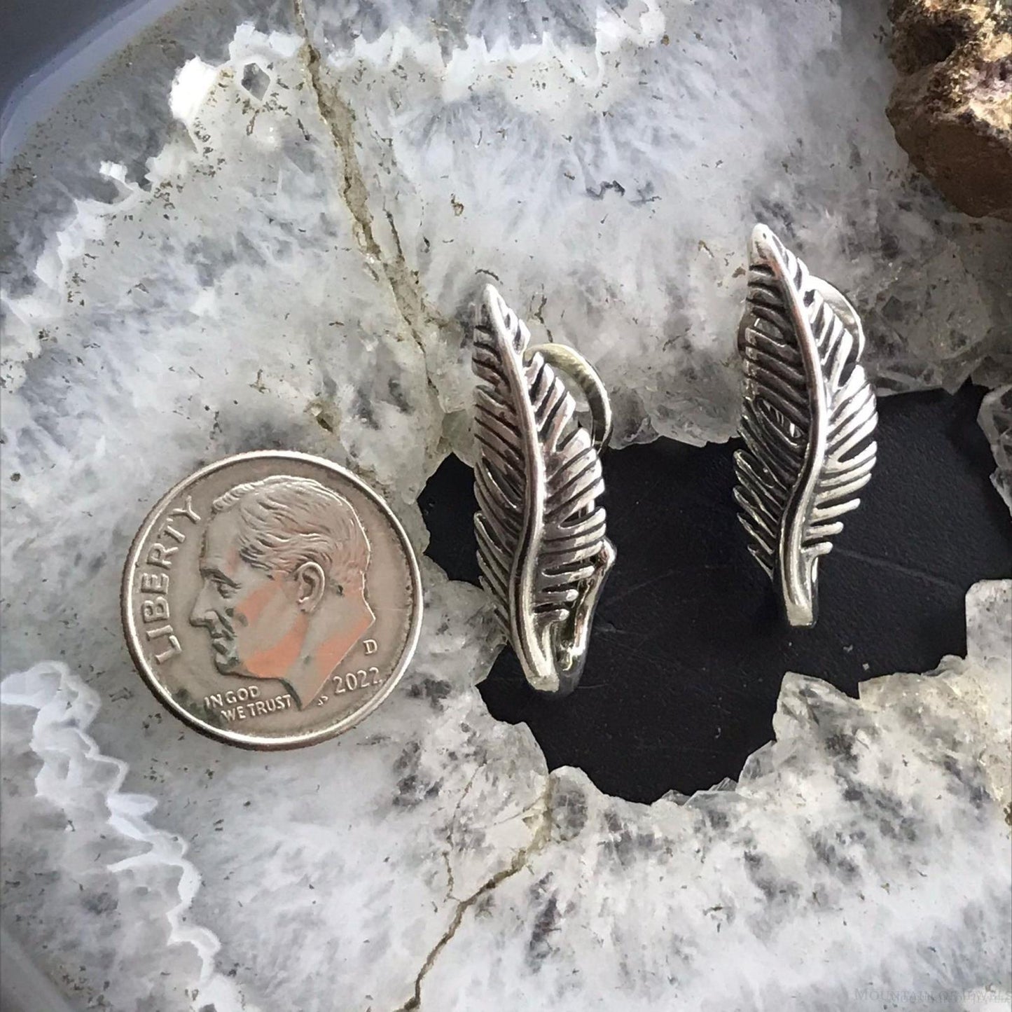 Carolyn Pollack Sterling Silver Detailed Feather Post Earrings For Women