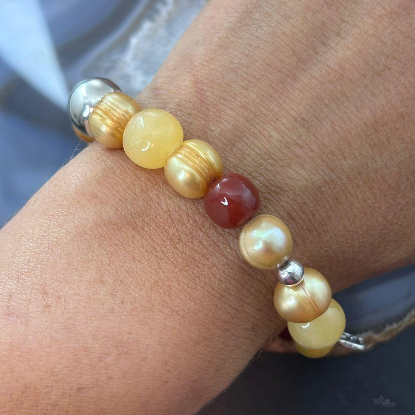 Carolyn Pollack Multi Stone Beaded 4mm-12mm Stretch Bracelet For Women