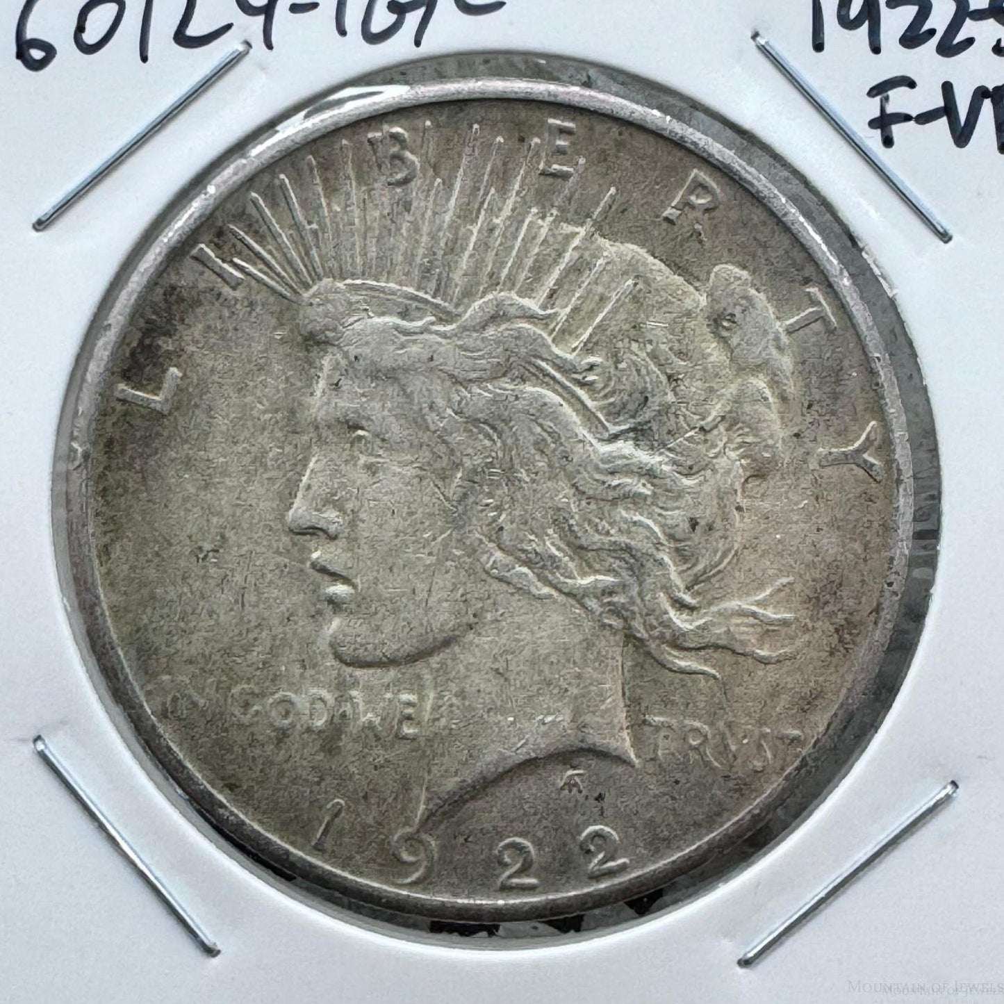1922-S 90% US Peace Silver Dollar F-VF #60124-1GE