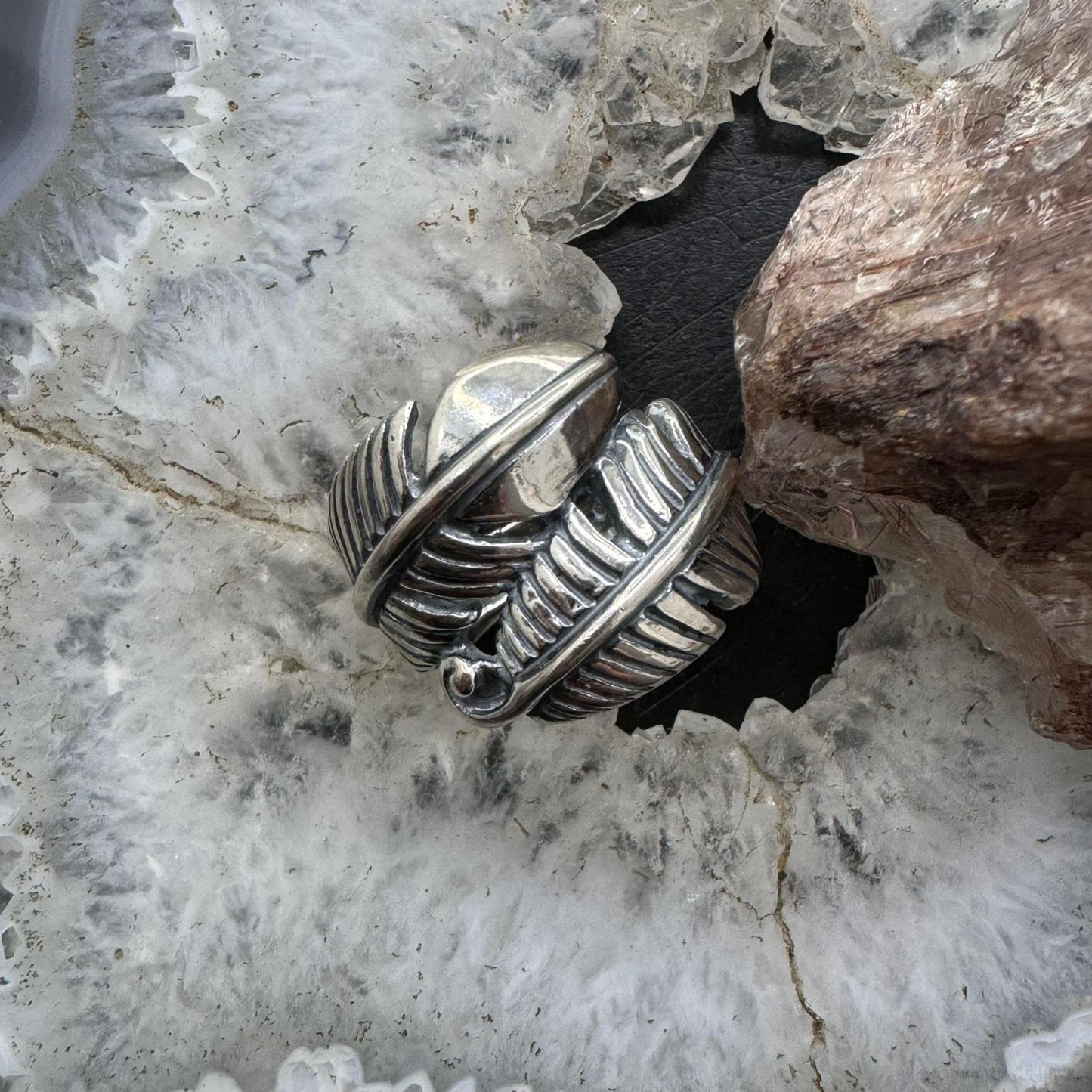 Carolyn Pollack Sterling Silver Wrap Around Feather Ring For Women with Size Variety