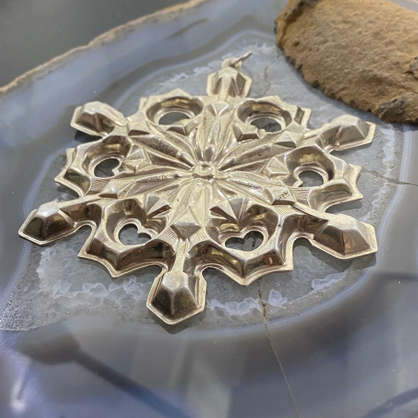 Vintage 1979 Christmas Snowflake Sterling Silver Ornament/ Pendant by Gorham