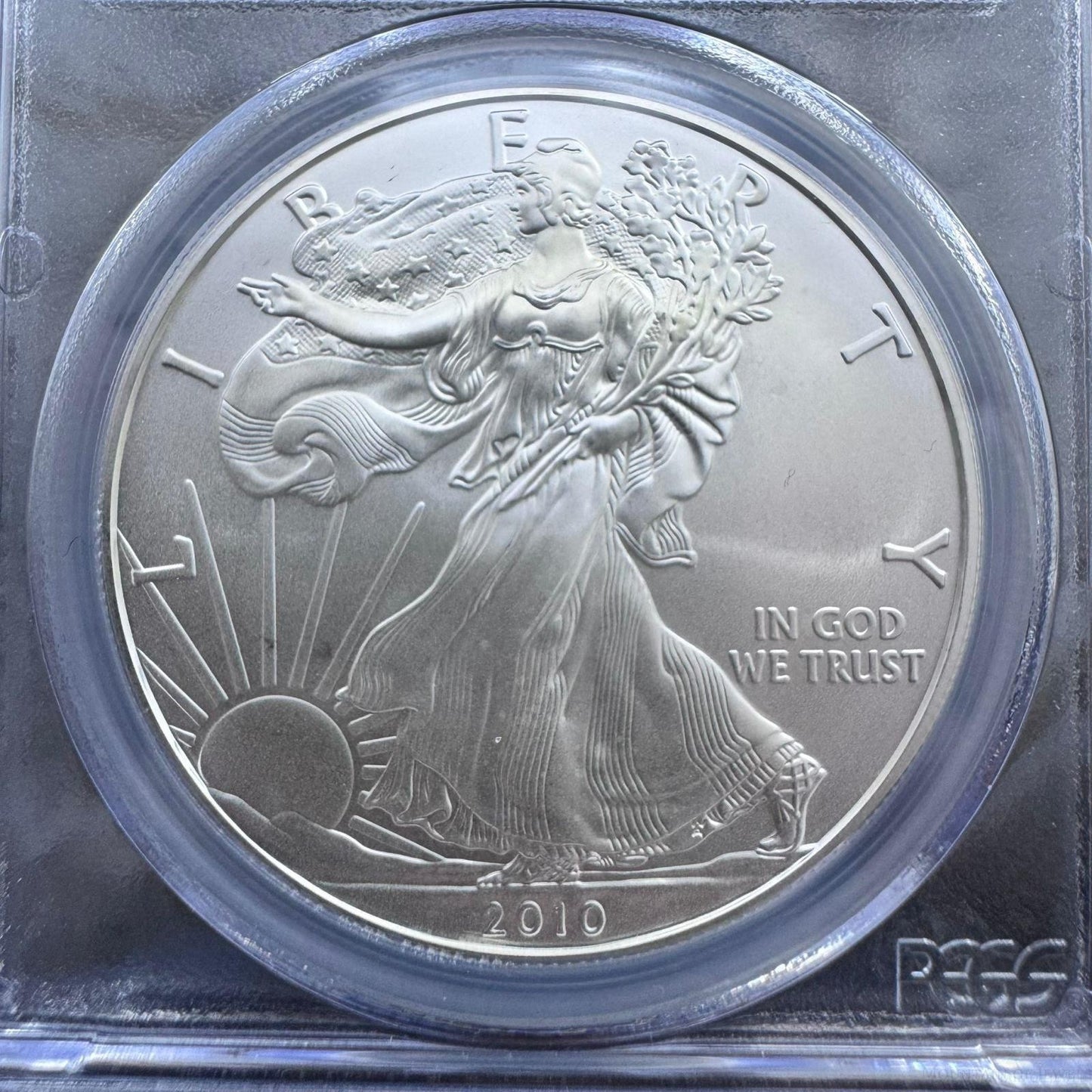 2010 US 1.0oz .999 Fine American Silver Eagle 25th Year of Issue PCGS MS70 #567