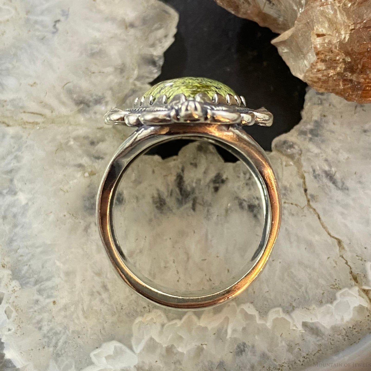 Carolyn Pollack Southwestern Style Sterling Silver Pear Serpentine Decorated Ring For Women, Variety of Sizes