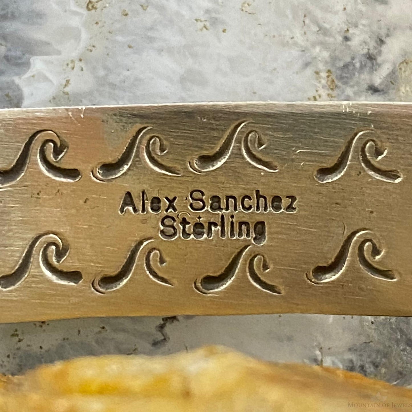 Alex Sanchez Native American Sterling Silver Petroglyph Bracelet For Women #8