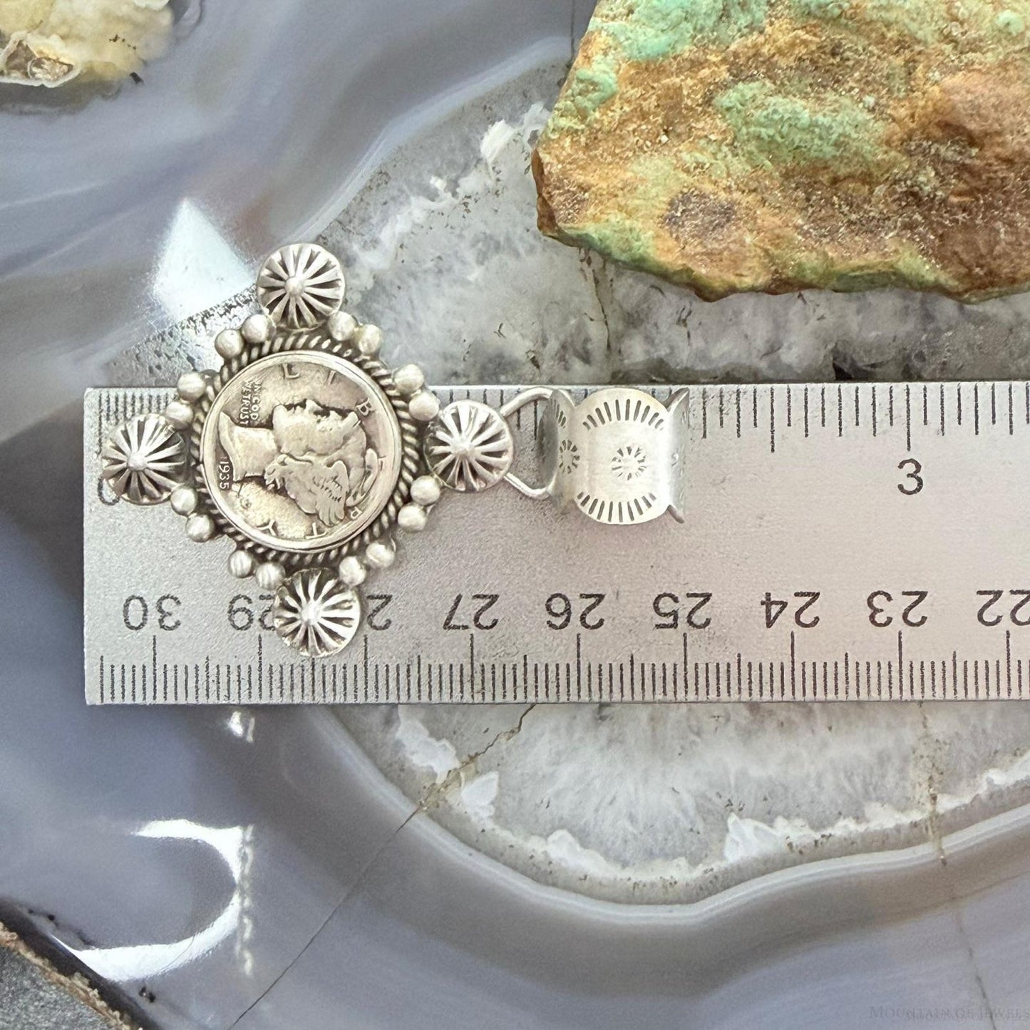 1935 Genuine 90% Silver US Mercury Dime Decorated Unisex Pendant
