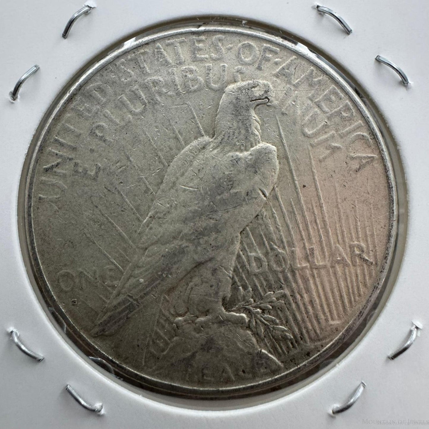 1926-S US 90% Peace Silver Dollar VG-F #71625-3GP