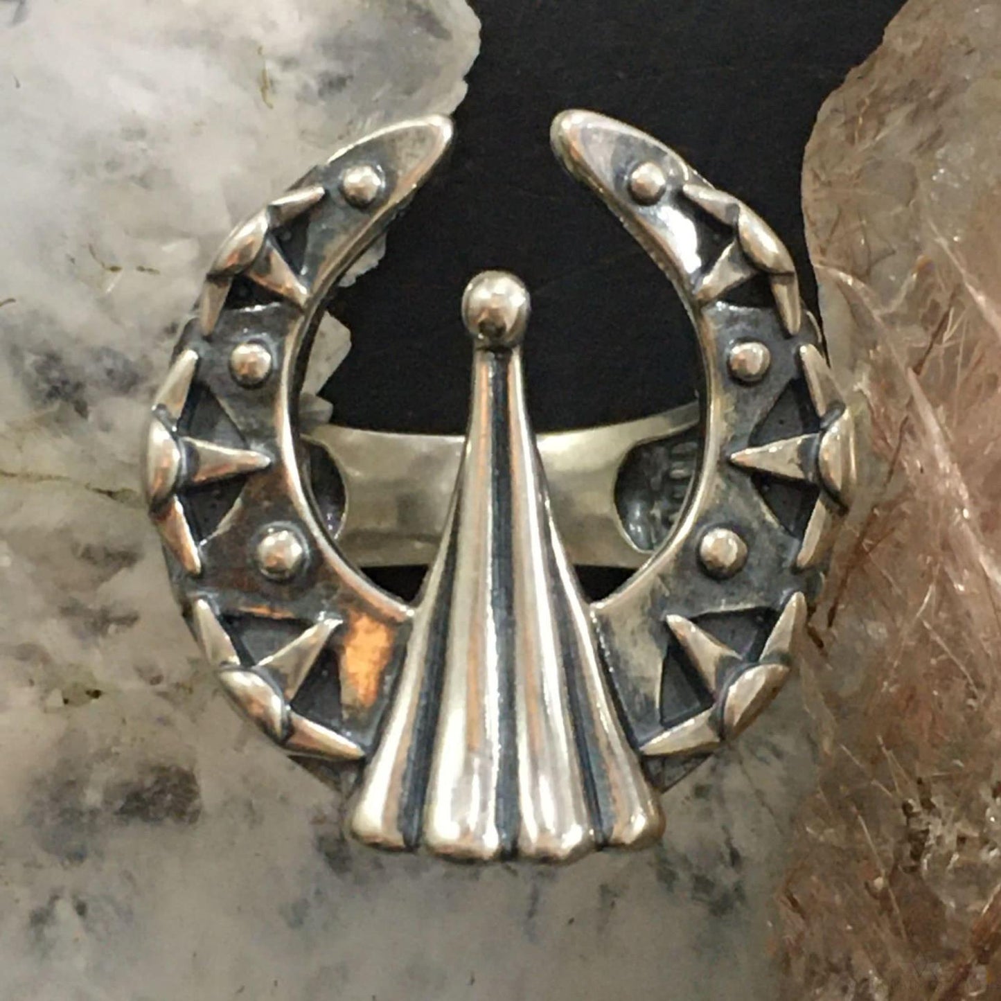 Carolyn Pollack Southwestern Style Sterling Silver Decorated Angel Ring For Women