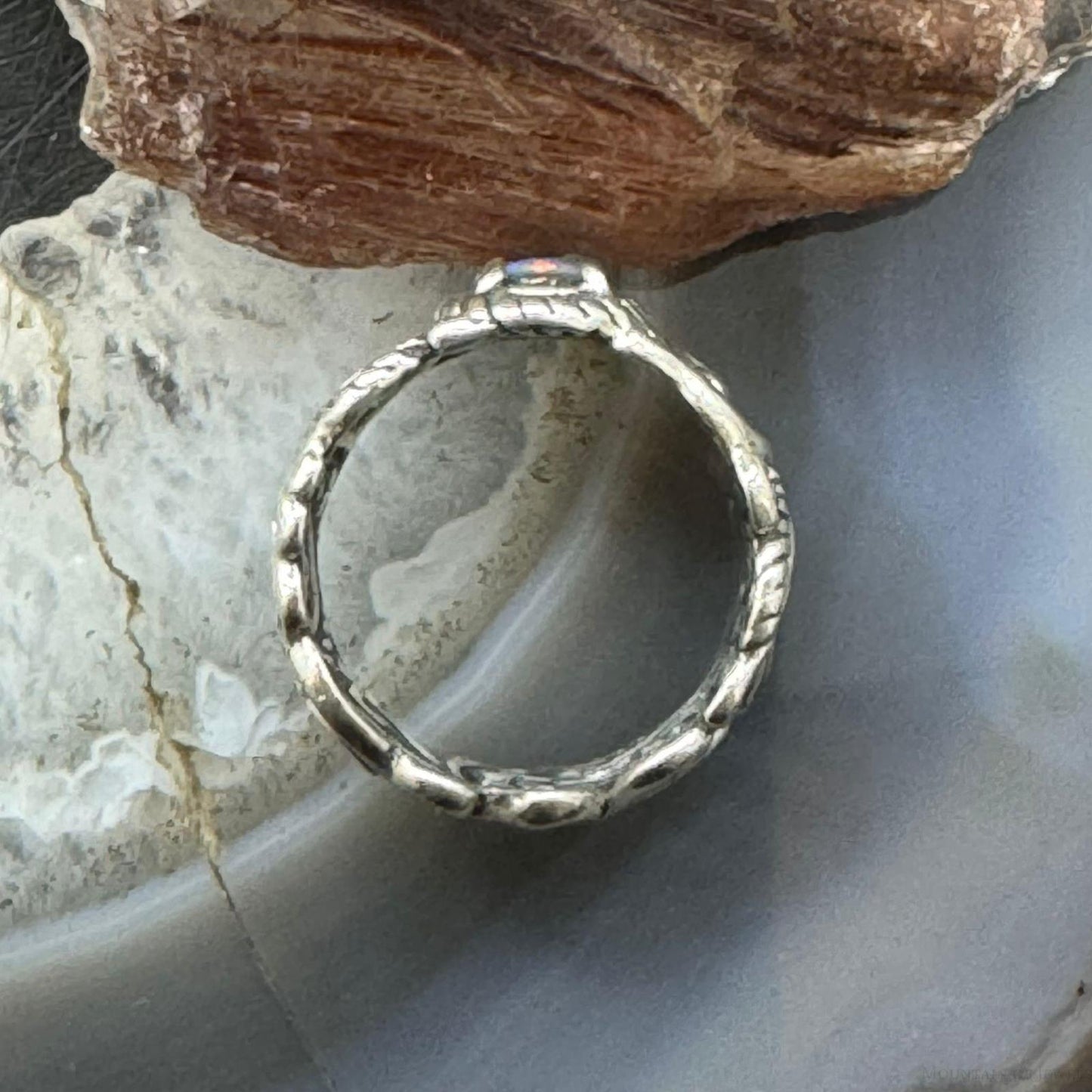 Carolyn Pollack Sterling Silver Oval Opal Decorated Ring For Women with Size Variety
