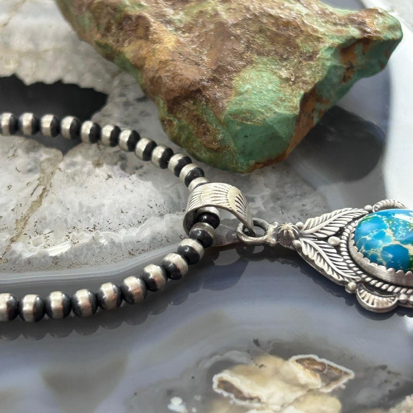 Sterling Silver Southwestern Style Sonora Gold Turquoise Decorated Pendant For Women