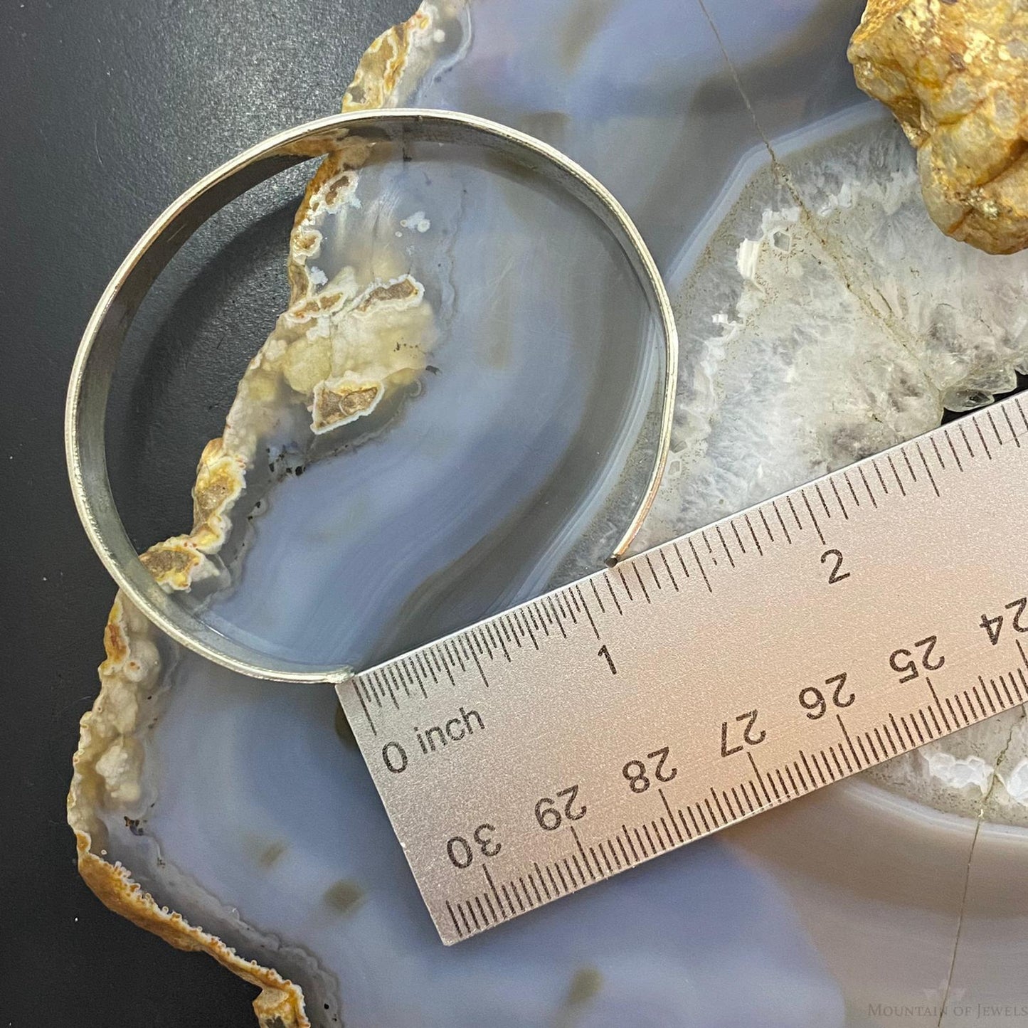 Vintage Native American Sterling Silver Southwestern Motif Stamped Bracelet For Women