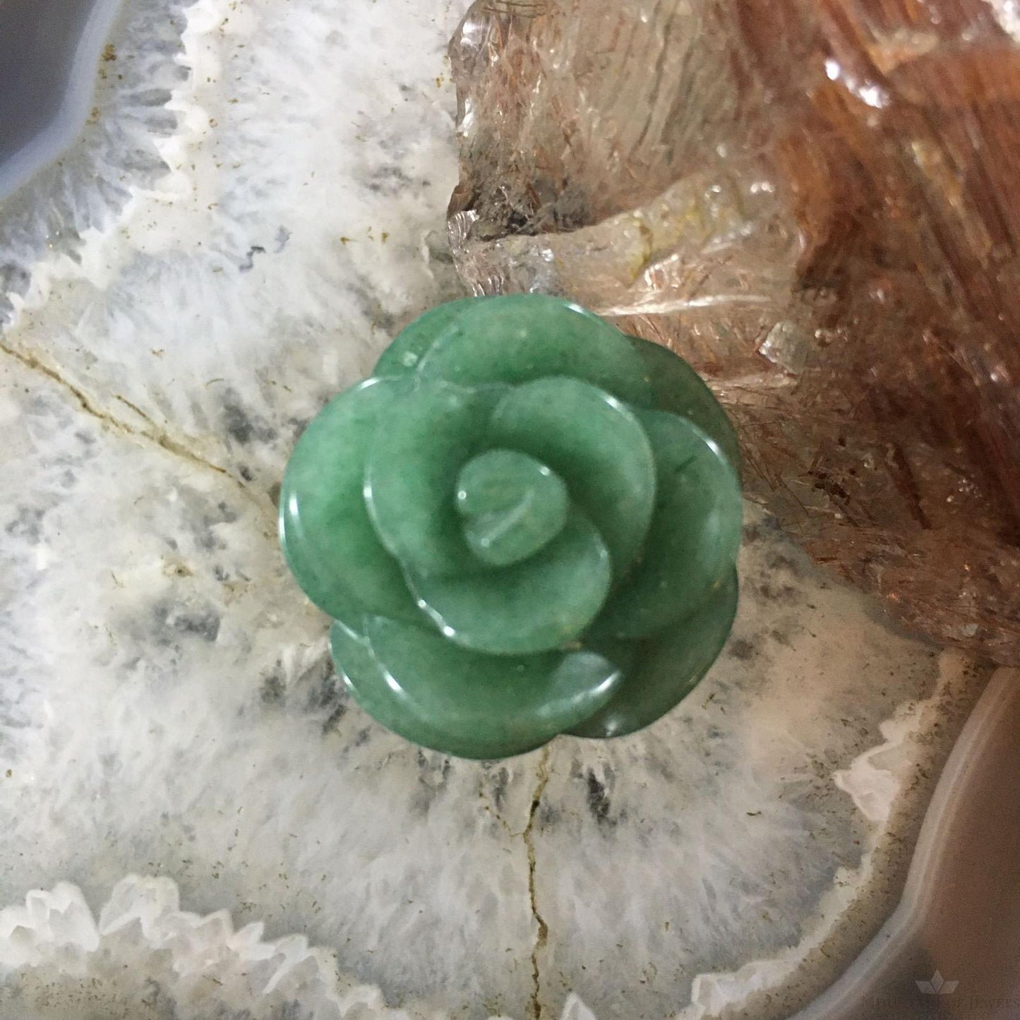 Carolyn Pollack Southwestern Style Sterling Silver Aventurine Rose Ring For Women