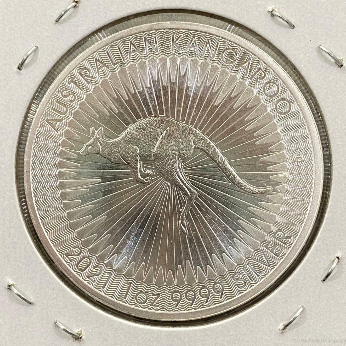 2021 1.0 Ounce .9999 Fine Silver Australian Kangaroo BU #11222-5