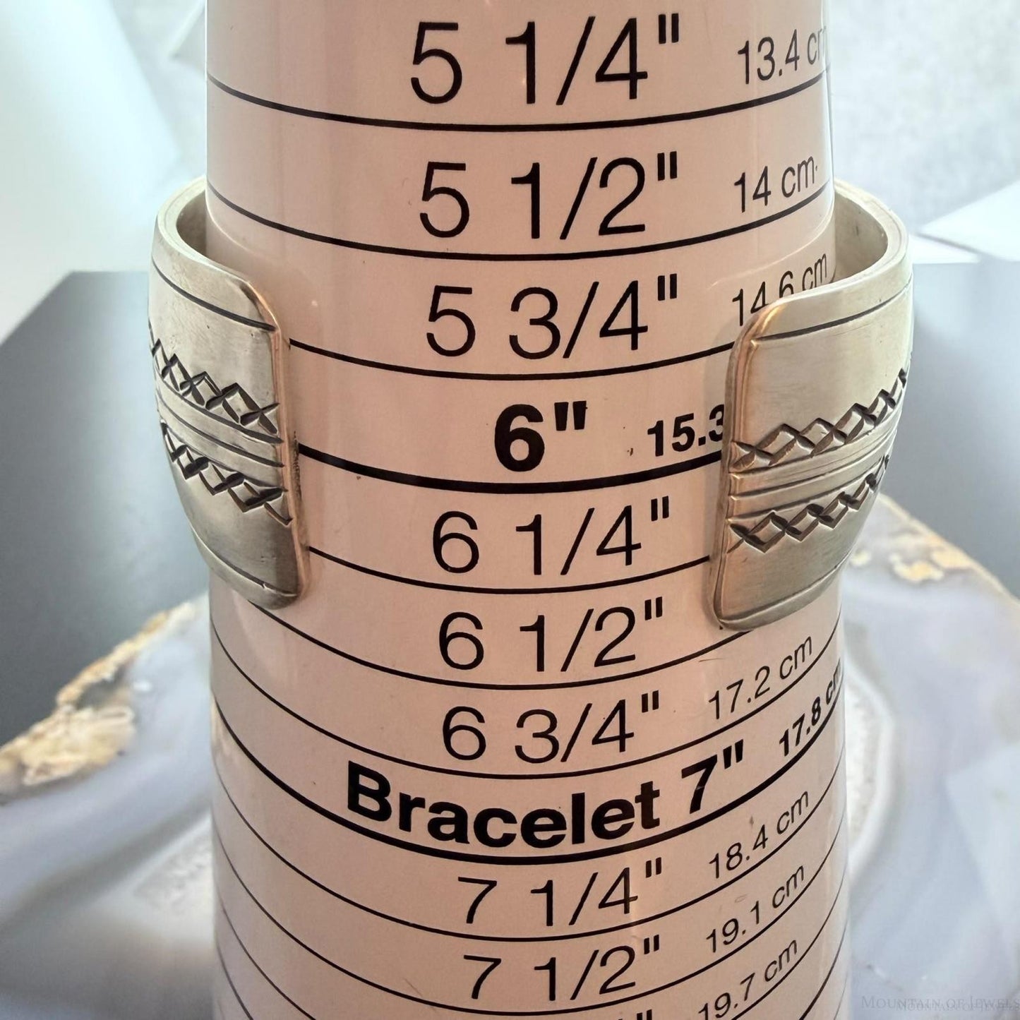 Alex Becenti Native American Sterling Silver Village Life Storyteller Unisex Bracelet