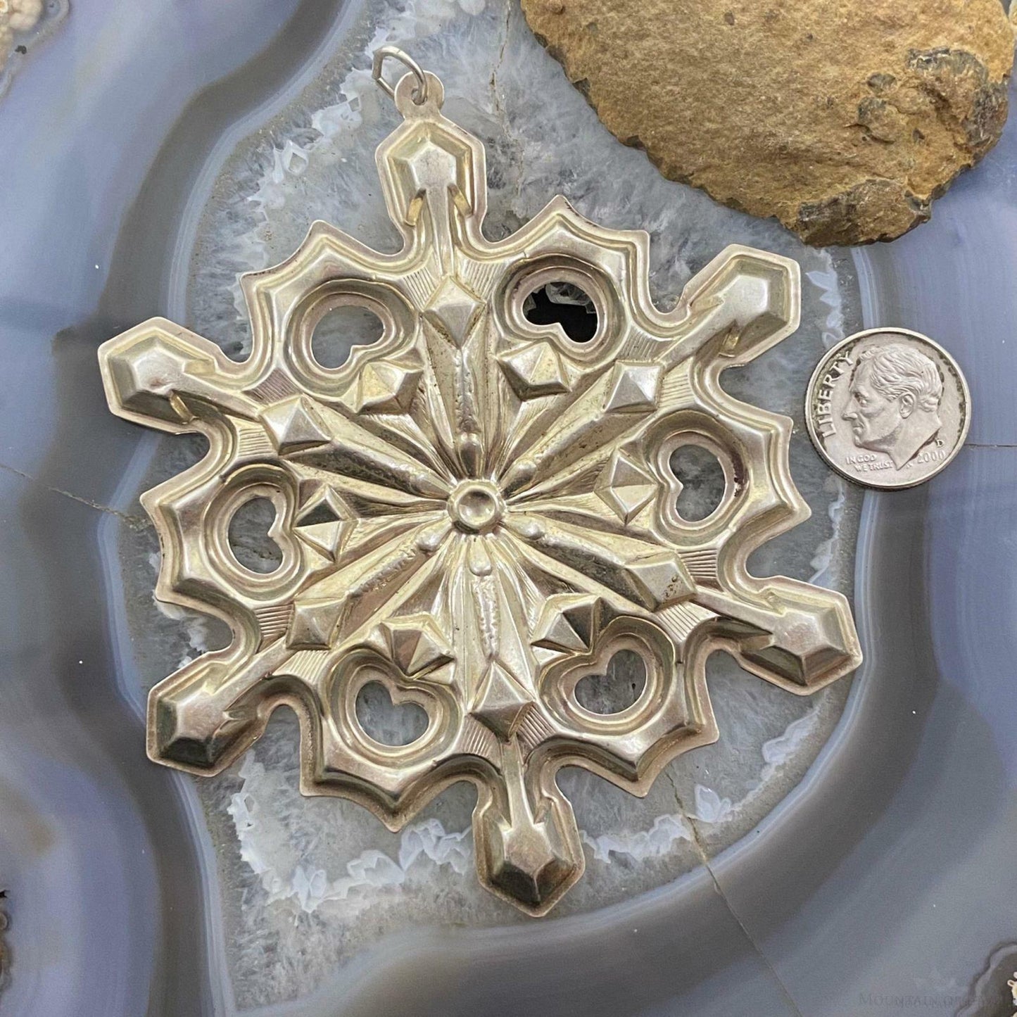 Vintage 1979 Christmas Snowflake Sterling Silver Ornament/ Pendant by Gorham