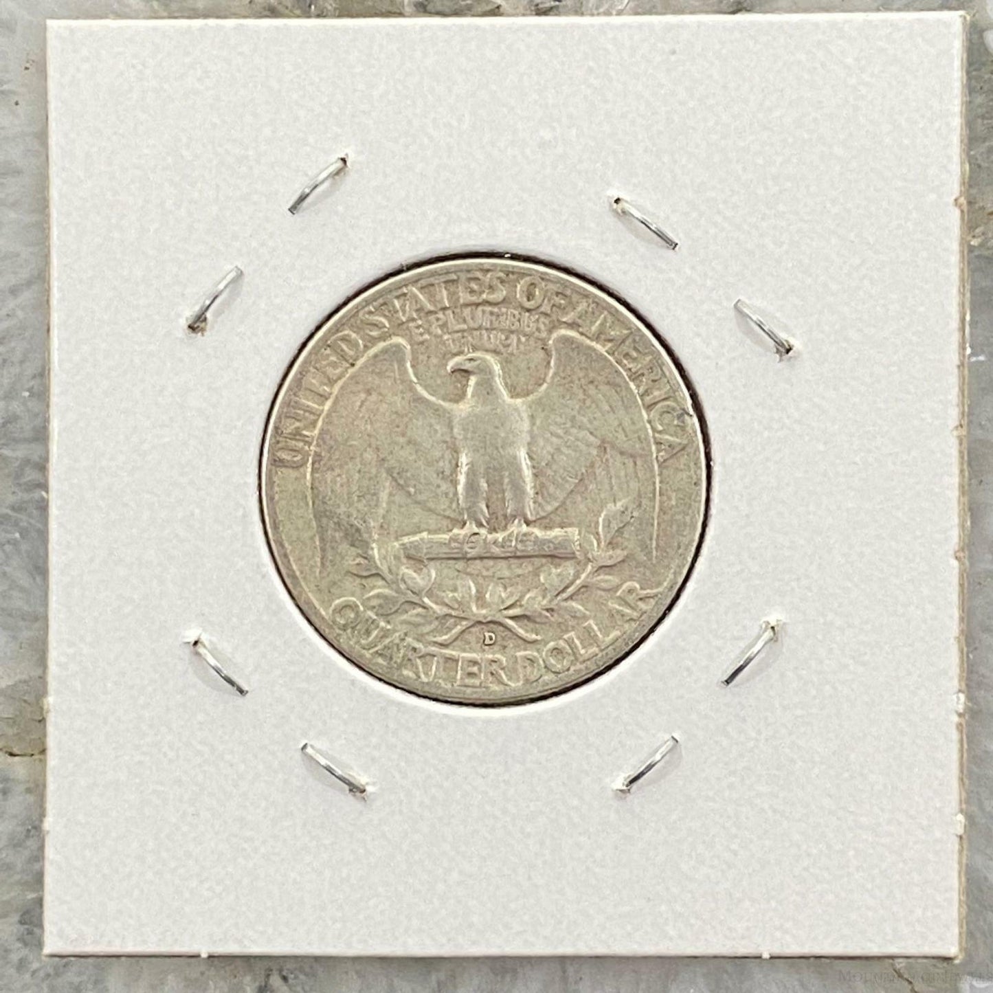 1960-D US Washington Quarter Dollar Coin .900 Silver F-VF #122221-14