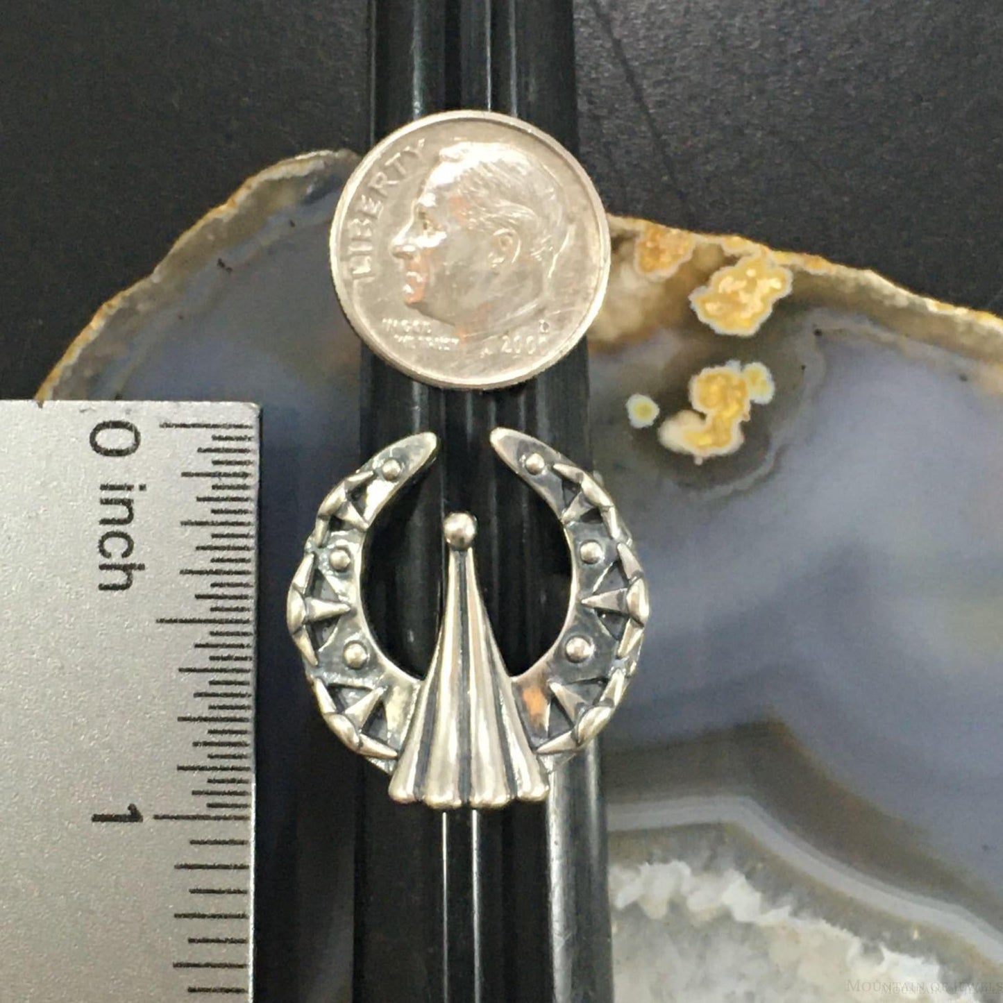 Carolyn Pollack Southwestern Style Sterling Silver Decorated Angel Ring For Women