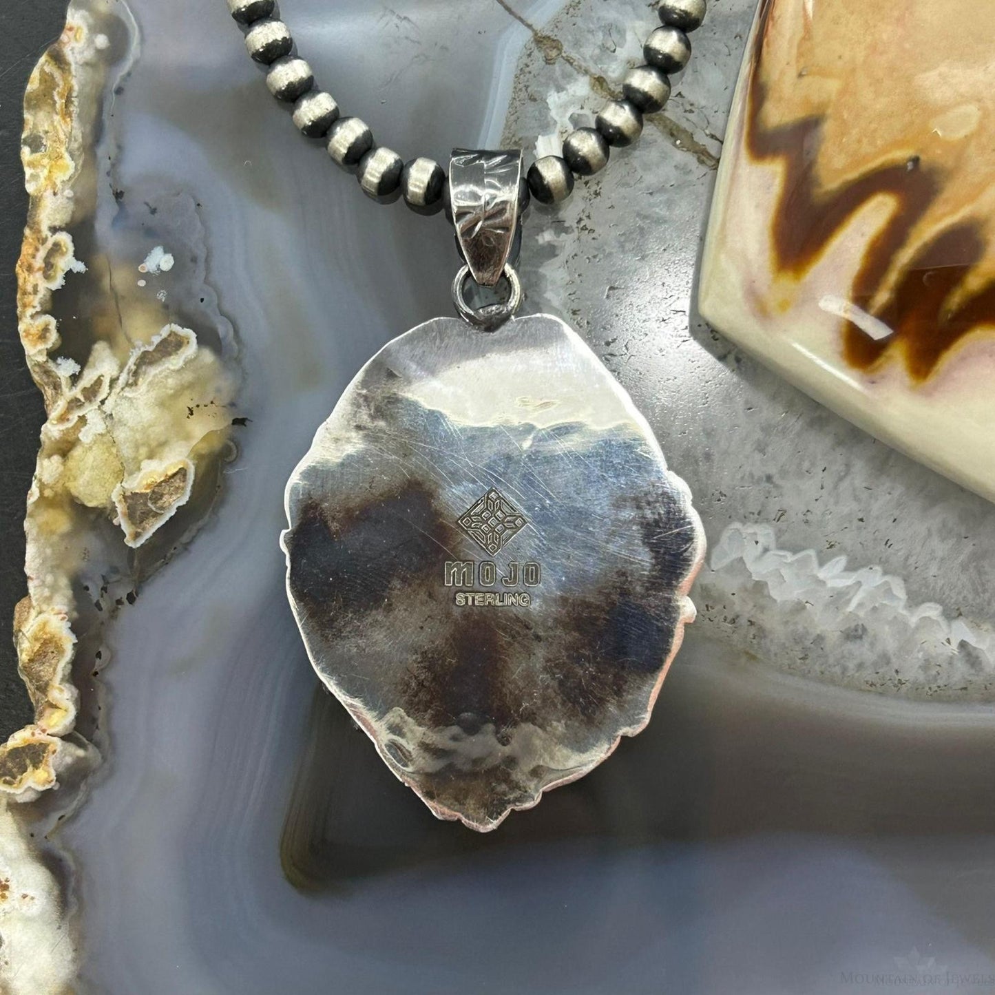Sterling Silver Southwestern Style Oval Turquoise Pendant For Women #10