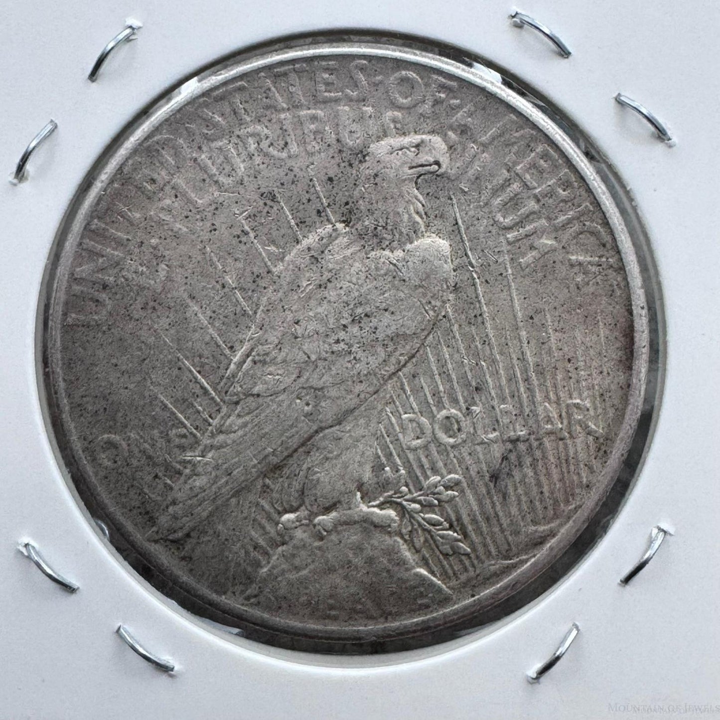 1925 US 90% Peace Silver Dollar F-VF #61325-4OX