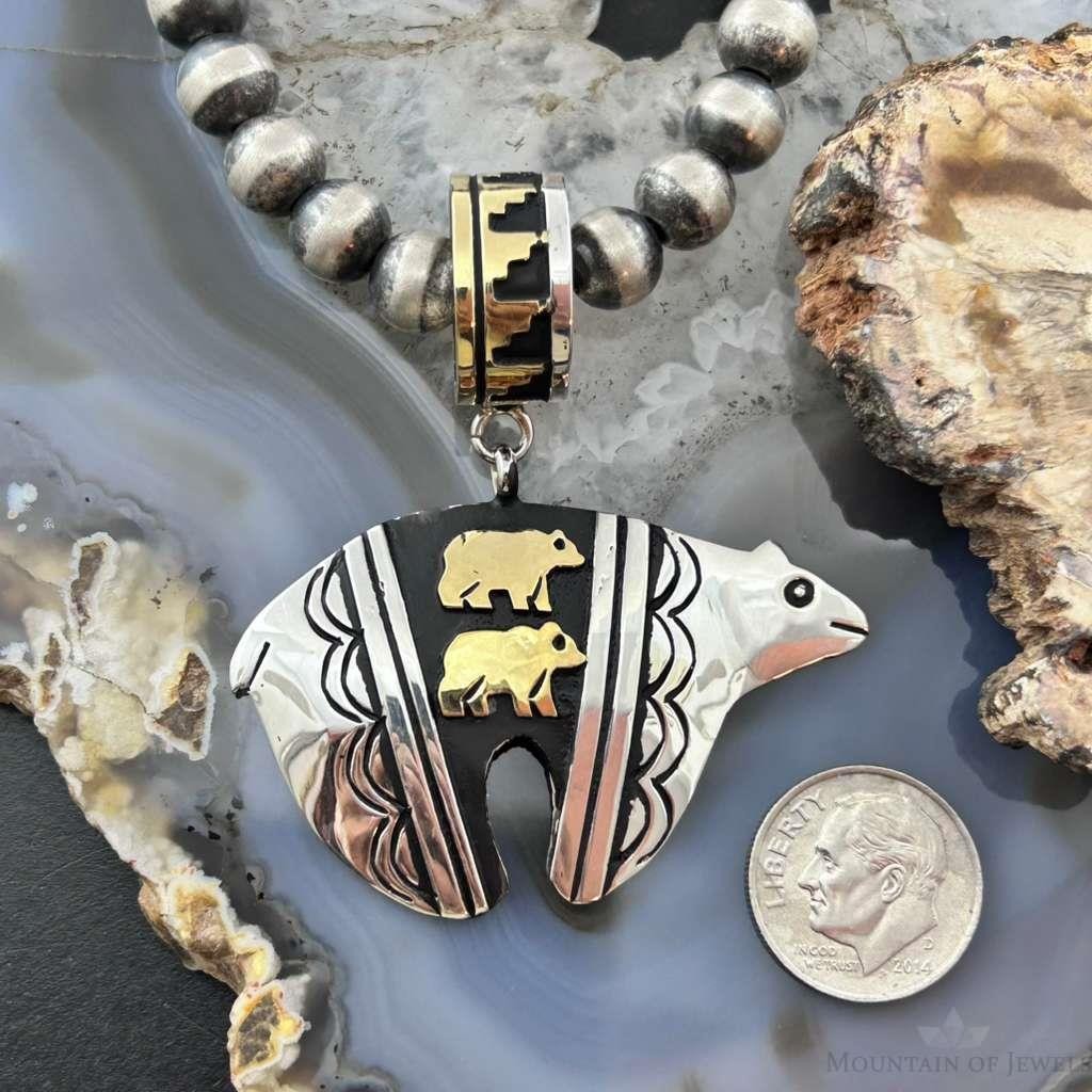 Tommy & Rosita Singer Sterling Silver & GF Overlay Unisex Bear Pendant