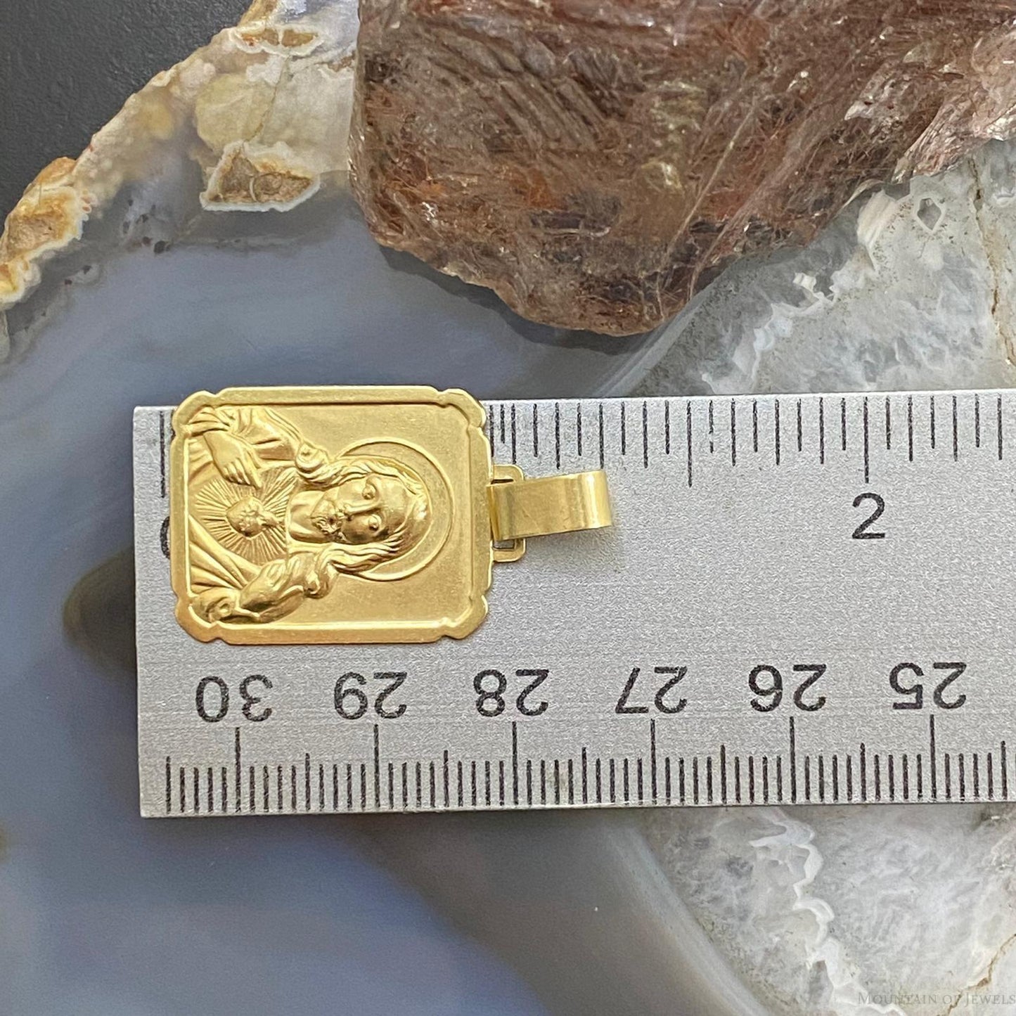 14K Yellow Gold Catholic Religious Unisex Pendant