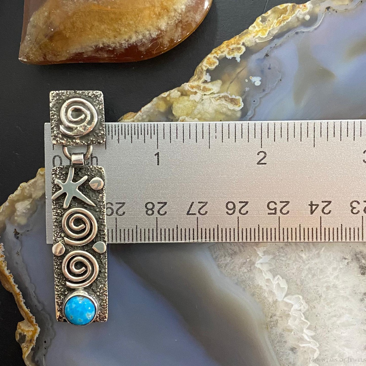 Alex Sanchez Sterling Silver Turquoise Petroglyph Post Earrings For Women #1