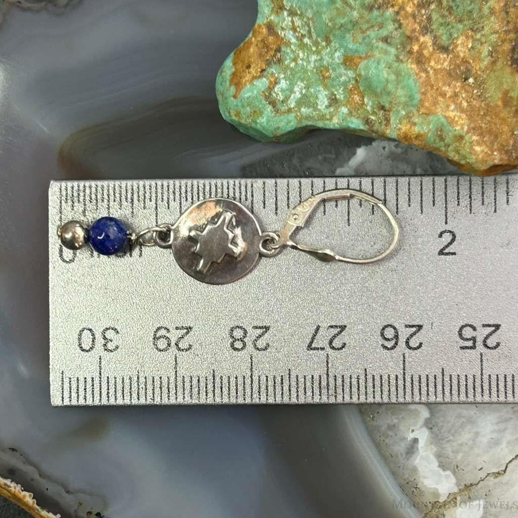 Carolyn Pollack Sterling Silver Lapis & Zia Symbol Dangle Earrings For Women