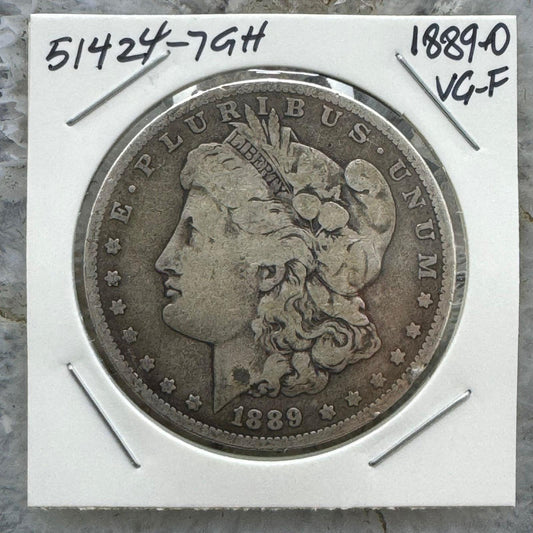 1889-O US 90% Morgan Silver Dollar VG-F #51424-7GH
