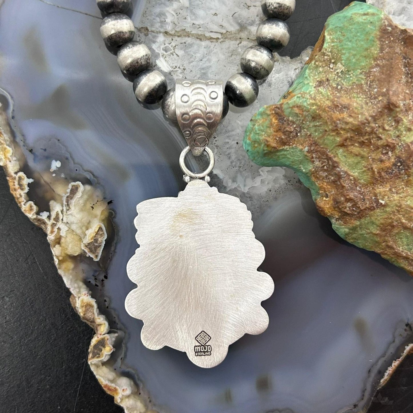Sterling Silver Southwestern Style Teardrop Charoite Decorated Pendant For Women