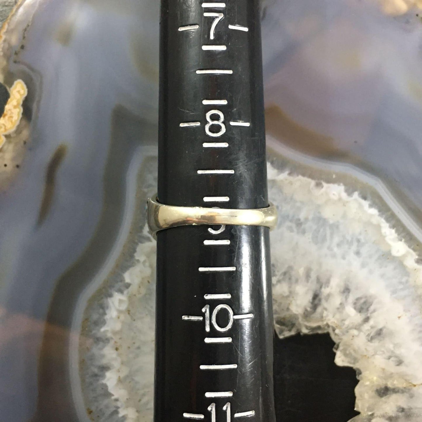 Carolyn Pollack Southwestern Style Sterling Silver Turquoise & White Topaz Decorated Ring