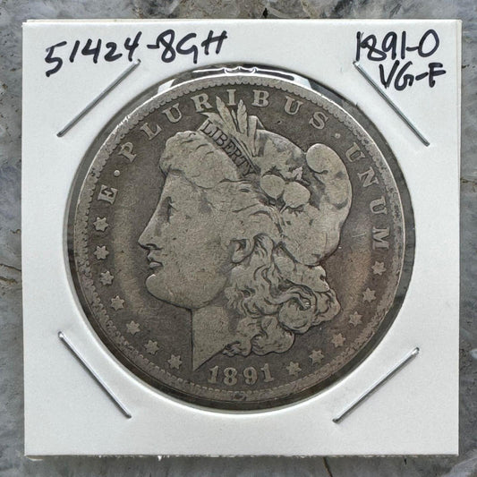 1891-O US 90% Morgan Silver Dollar VG-F #51424-8GH